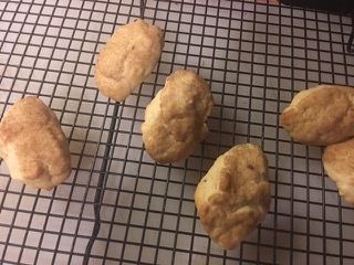 Laurie took this photo of some wine cookies cooling.